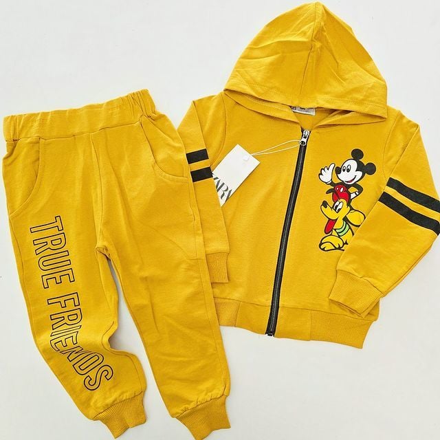 Zara kids ceketli takım sarı