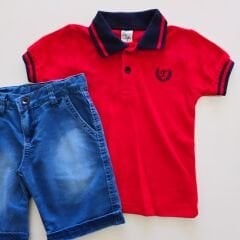 Terry kids locoste kot şortlu takım