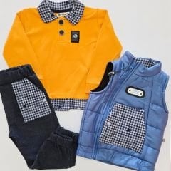 Hippıl kids tarz şişme yelekli kışlık takım