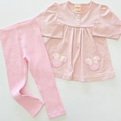 Deco kids puanlı fitilli taytlı takım