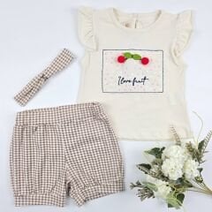 Pitikare Şortlu Kirazlı Takım bej