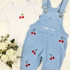 Baby buu kiraz nakış detaylı esnek kot slopet