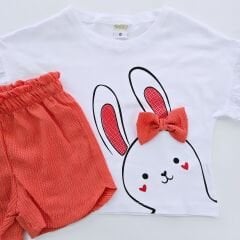 Aycity kids tavşanlı şortlu takım