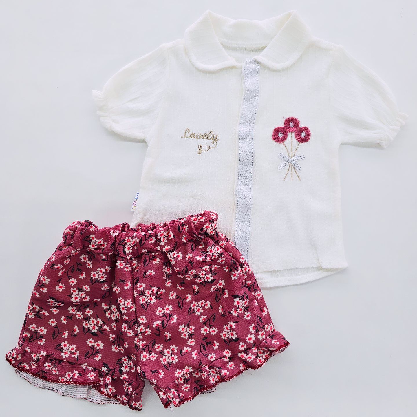 Million baby lovely nakışlı şortlu takım