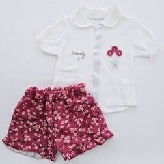 Million baby lovely nakışlı şortlu takım