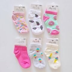 Desenli soket çorap 3-4 yaş adet