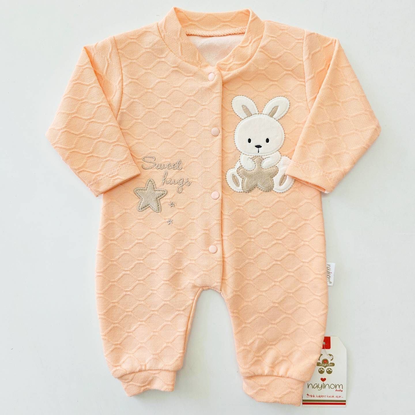 Nayinom baby tavşan nakışlı tulum