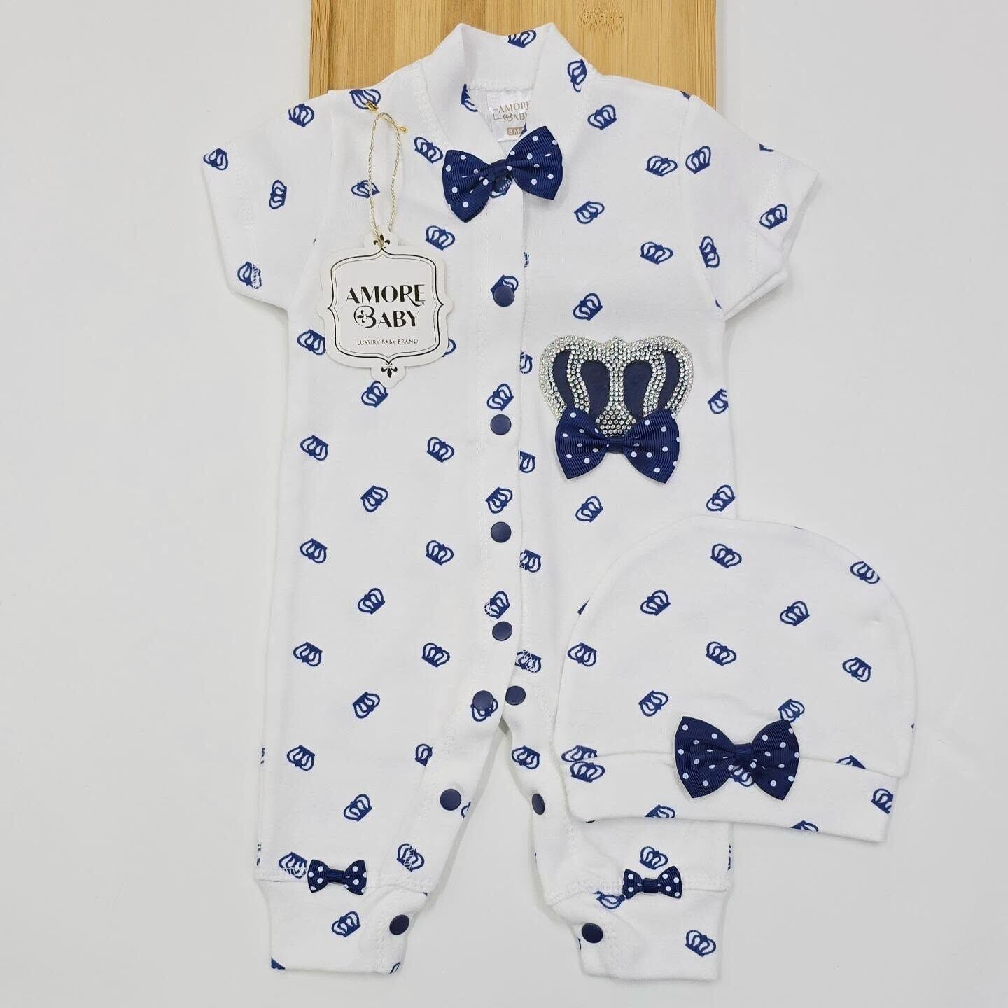 Amore baby taşlı tulum 0-3-6 ay