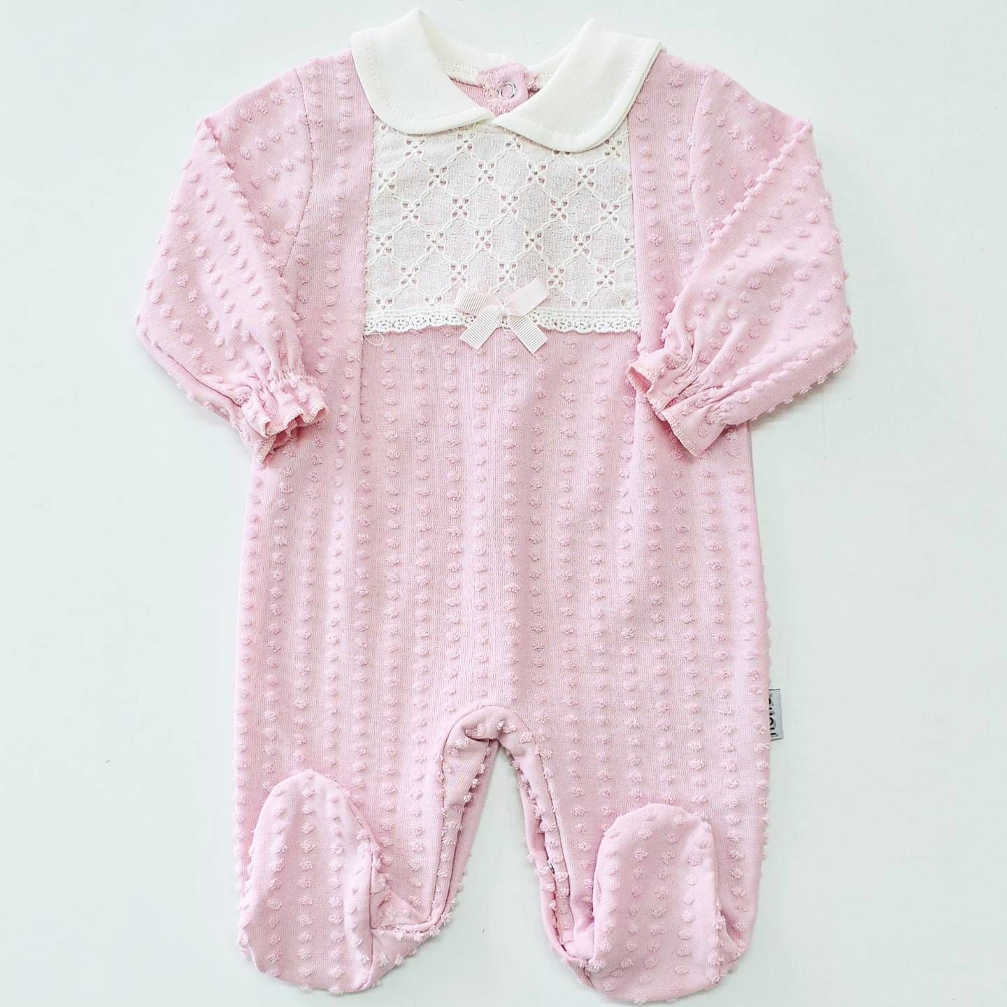 Nono baby dantelli kabartma desenli tulum