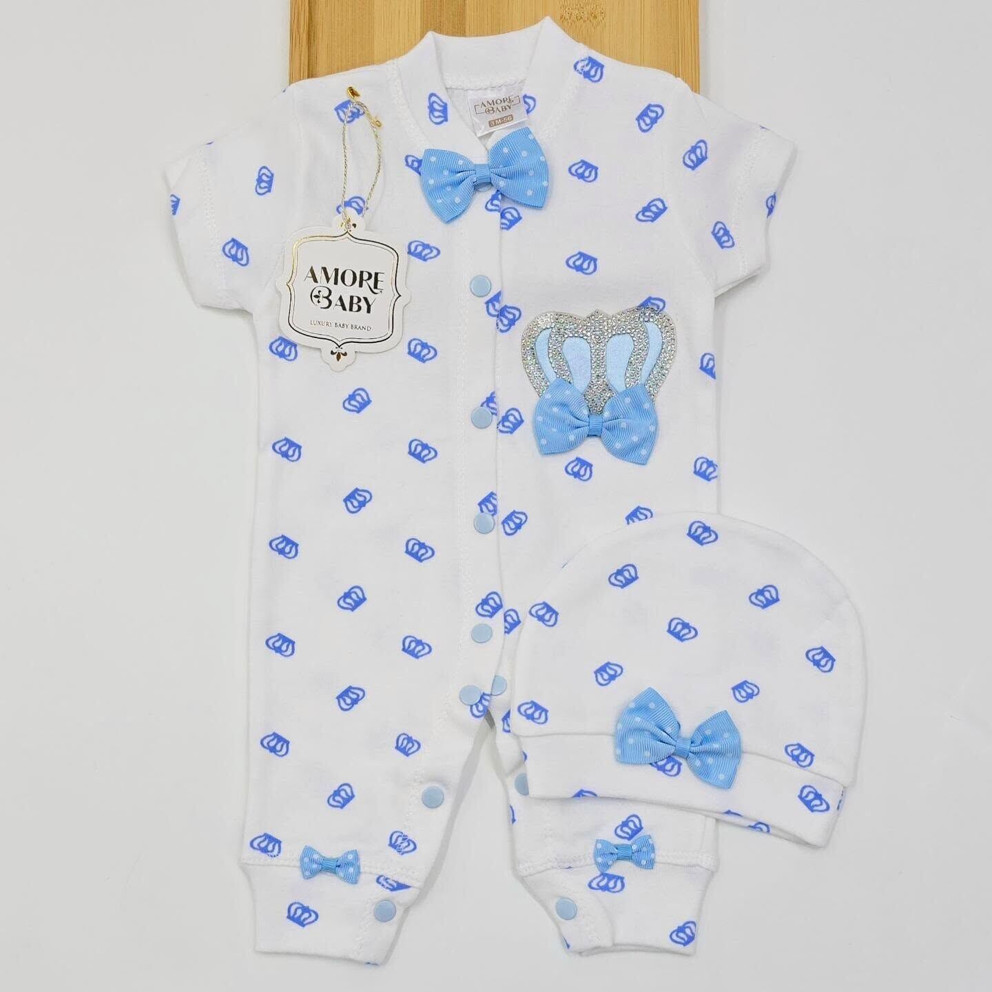 Amore baby taşlı tulum 0-3-6 ay