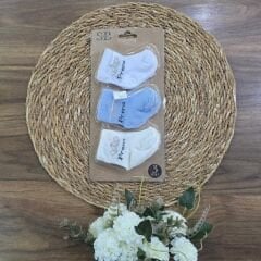 3'lü yenidoğan bebek çorap 0-6 ay