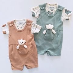 Nafitto baby çıtçıtlı badili ayıcıklı slopet