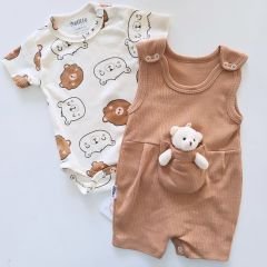 Nafitto baby çıtçıtlı badili ayıcıklı slopet