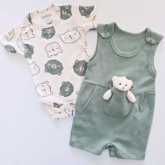 Nafitto baby çıtçıtlı badili ayıcıklı slopet