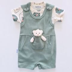 Nafitto baby çıtçıtlı badili ayıcıklı slopet