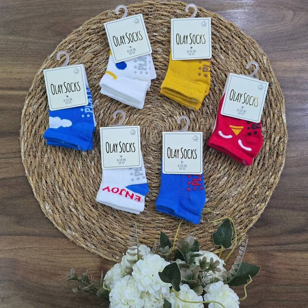 Kaydırmaz bebek çorap 6-12 ay karışık gönderilecektir
