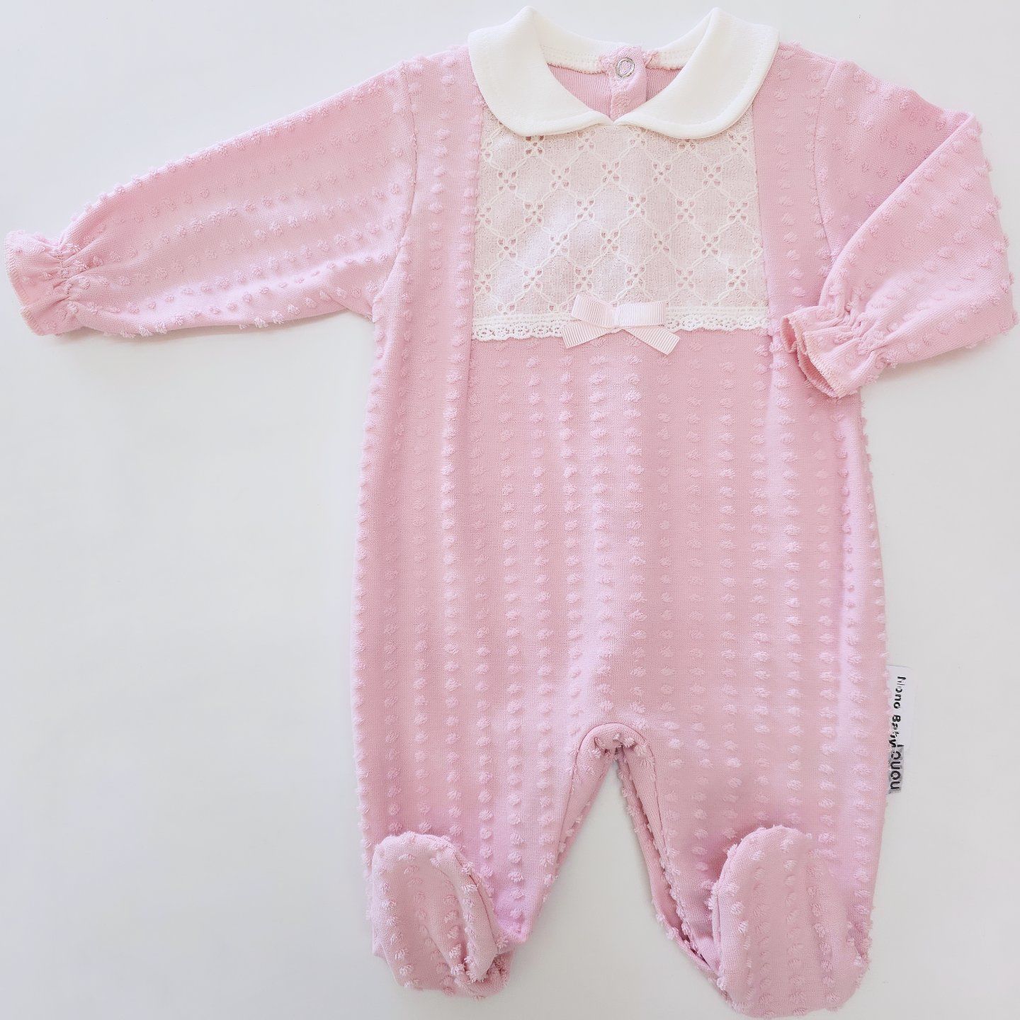 Nono baby dantelli kabartma desenli tulum