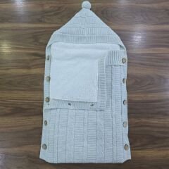 İçi welsoftlu düğmeli triko bebek kundak 0-6 ay