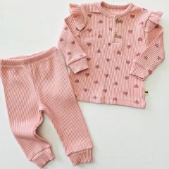 Chocukcha baby kalp fırfırlı takım