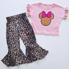Benna kids leoparlı ispanyol paçalı takım