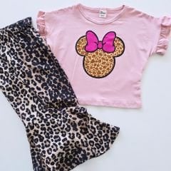 Benna kids leoparlı ispanyol paçalı takım