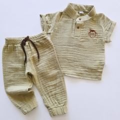 Donino kids müslin takım yeşil