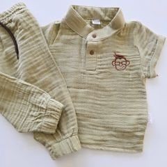 Donino kids müslin takım yeşil