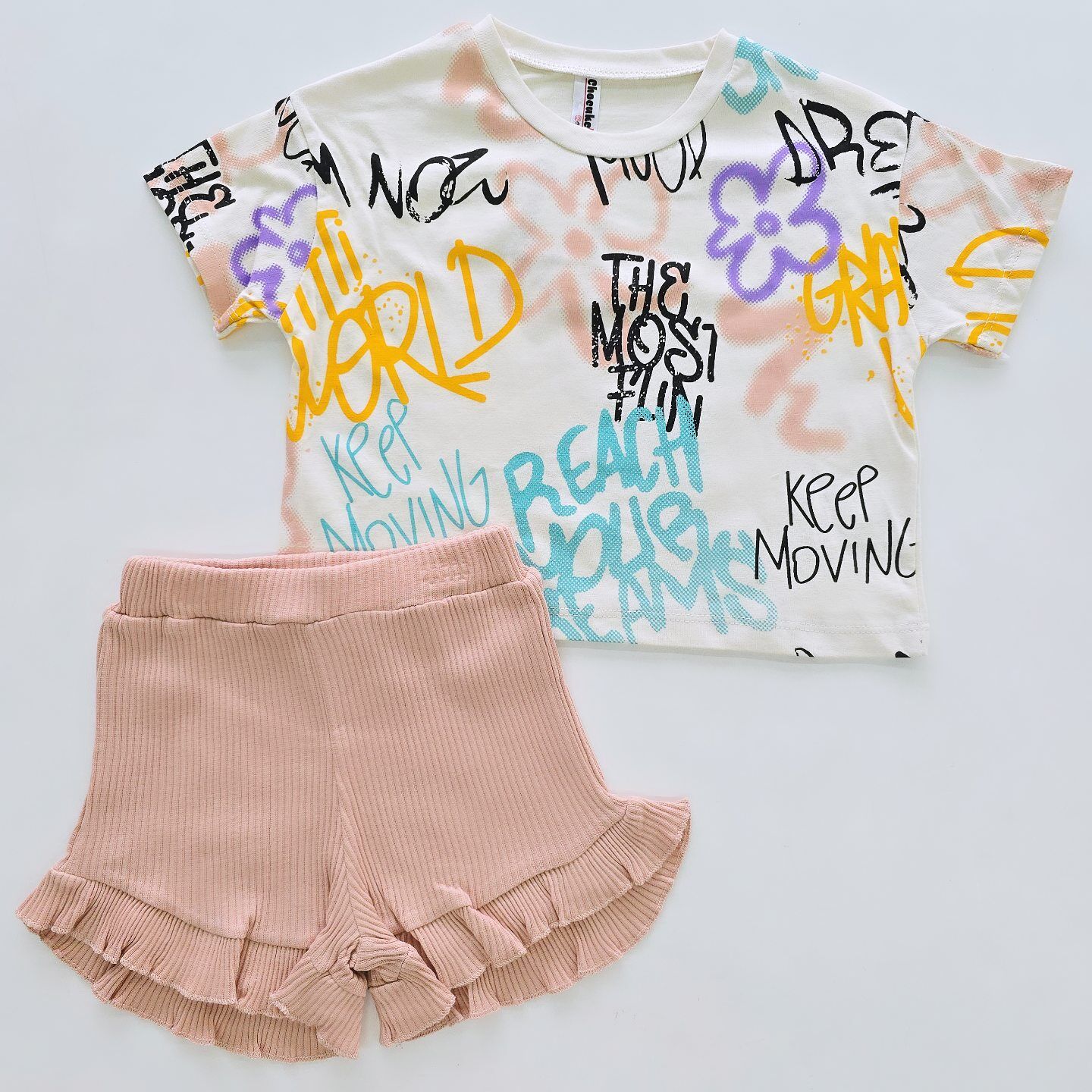 Chocukcha kids moving fitilli şortlu takım