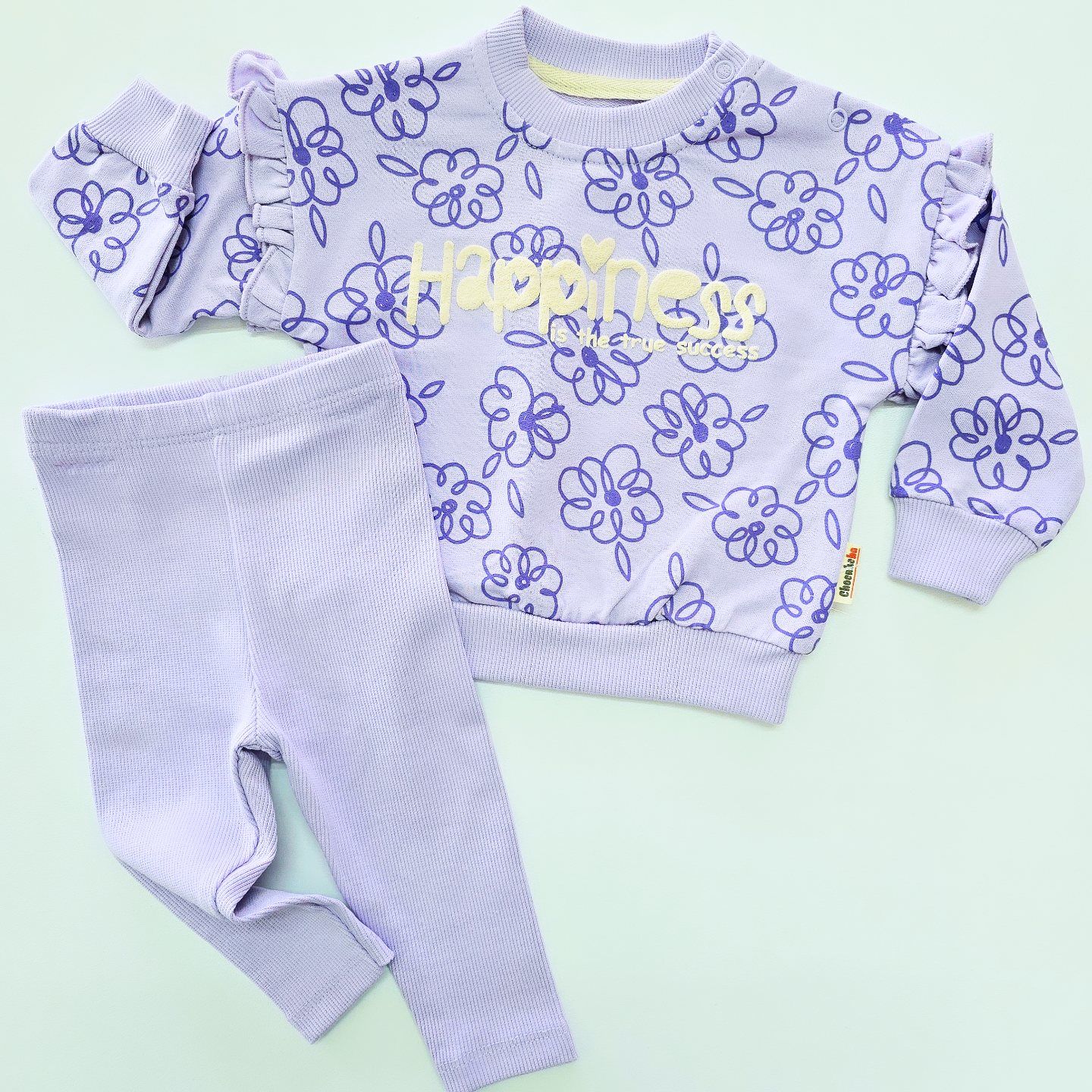 Chocukcha baby çiçekli fırfırlı takım