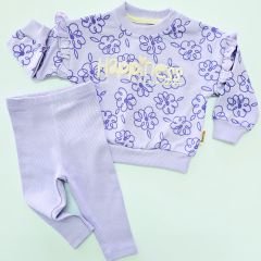 Chocukcha baby çiçekli fırfırlı takım