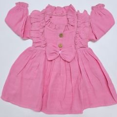 Minilay baby fırfırlı müslin elbise