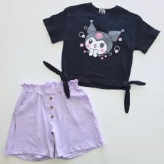 Deco kids düğmeli şortlu takım