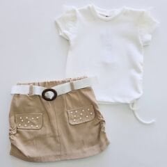 Bellarose kids boncuklu bürümcük etekli takım
