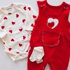 Nafitto baby fittili badili çoraplı kalp nakışlı slopet