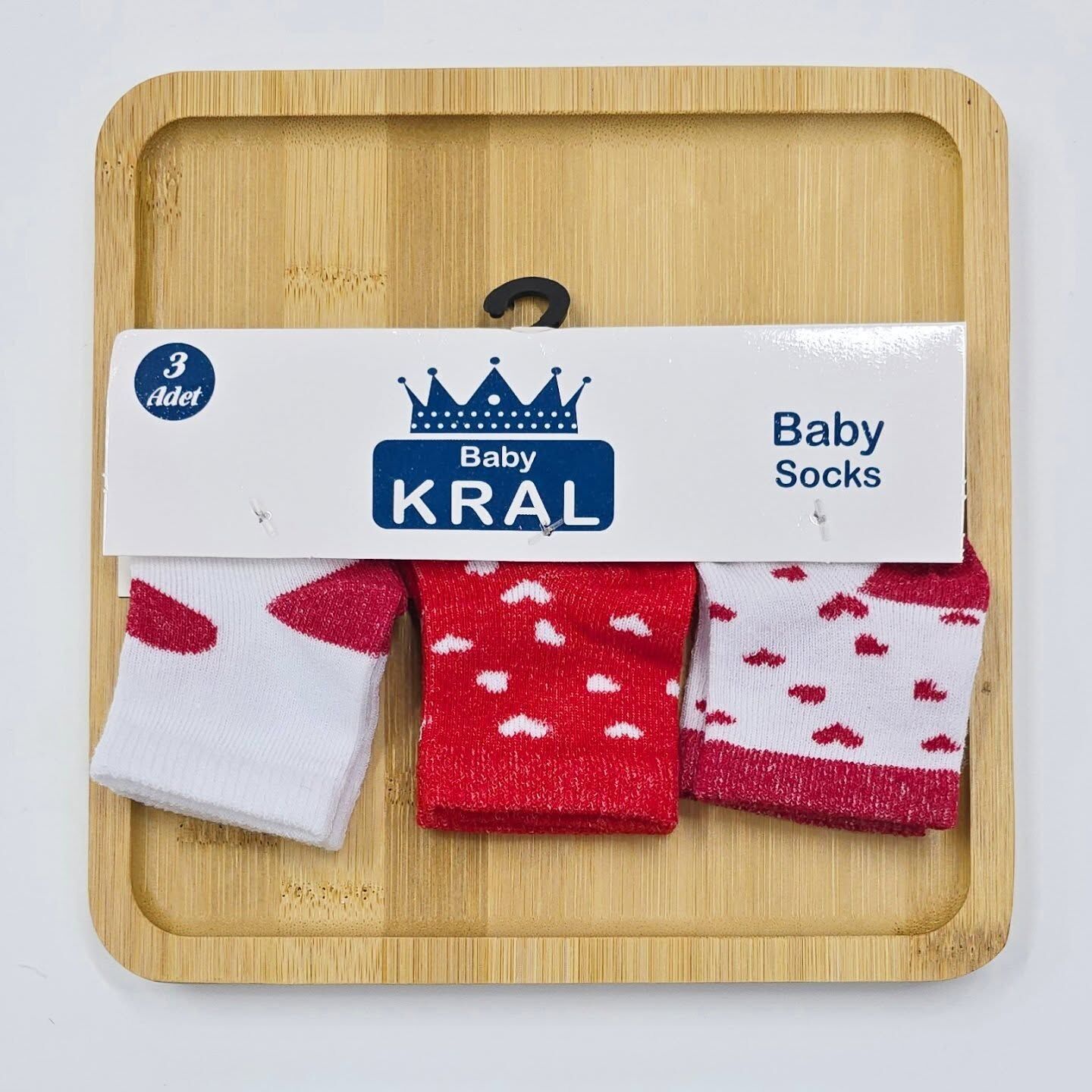 KRAL BABY 3 LÜ BEBEK ÇORAP 0-6 ay