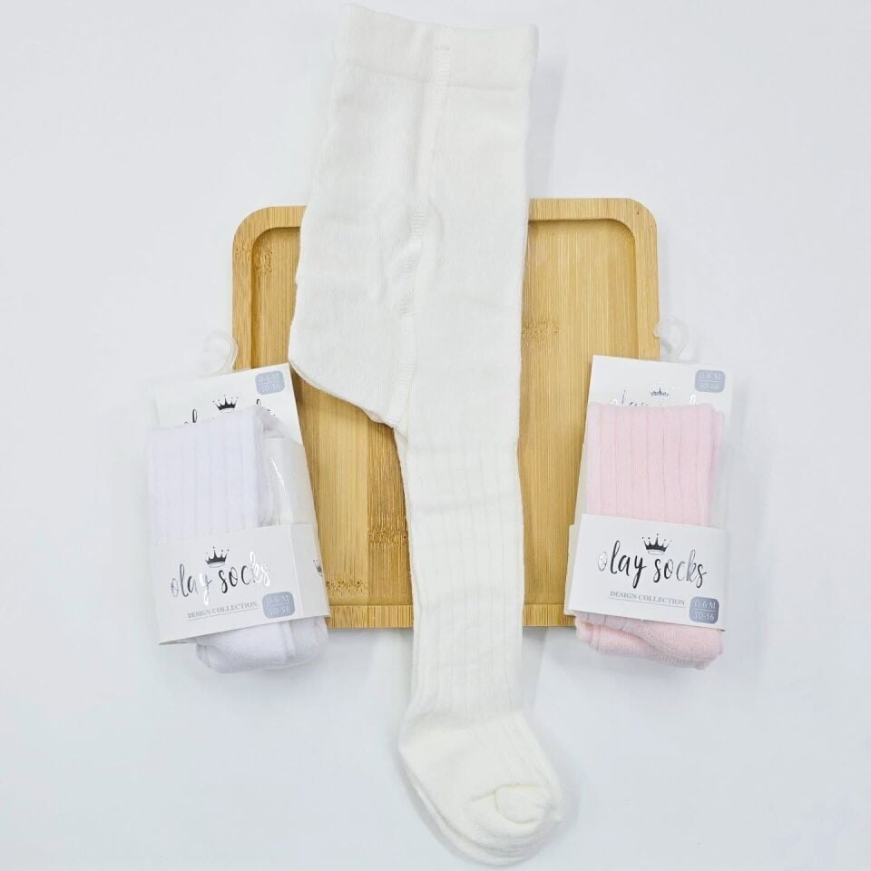 OLAY SOCKS FİTİLLİ KÜLOTLU ÇORAP 12-18 AY KREM