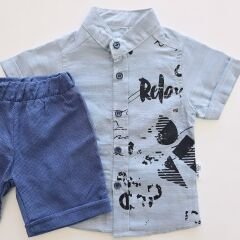 Rio baby hakim yaka gömlekli takım