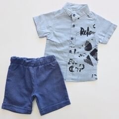 Rio baby hakim yaka gömlekli takım