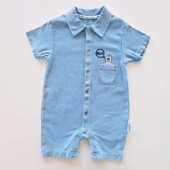 Baby buu cepli ayıcıklı yumuşak dokulu kot tulum