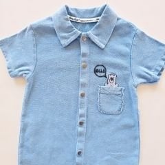 Baby buu cepli ayıcıklı yumuşak dokulu kot tulum