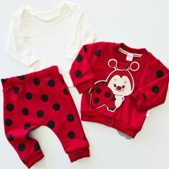 Donino baby uğur böcekli ceketli takım