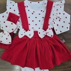 Kolu fırfır detaylı çıtçıtlı badili bandanalı askılı fitilli elbise