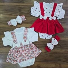 Kolu fırfır detaylı çıtçıtlı badili bandanalı askılı fitilli elbise