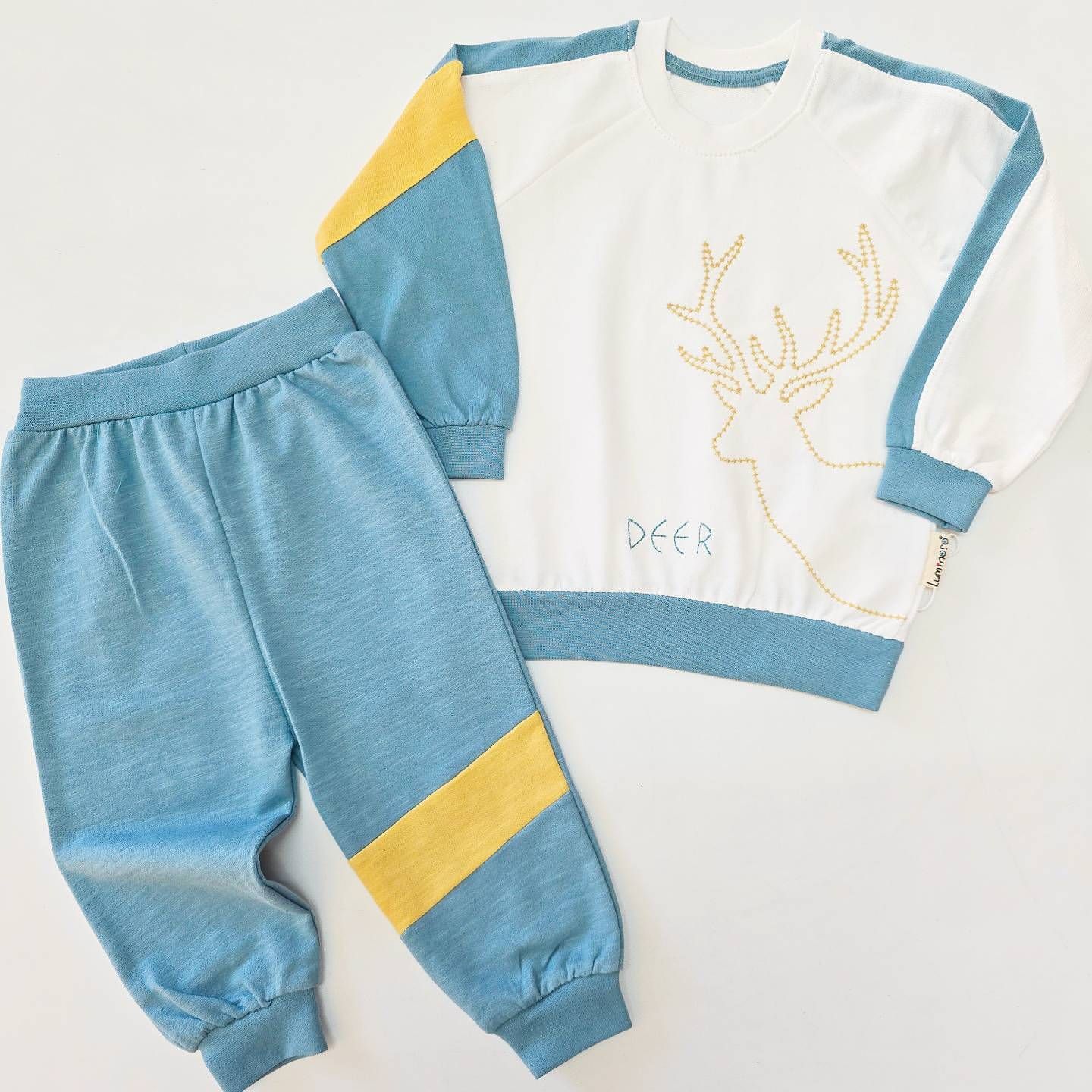Hoppala kids geyik nakışlı takım