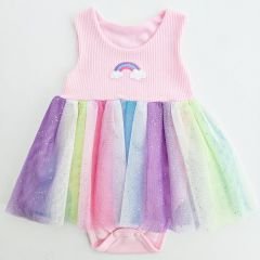 Nayinom baby gökkuşağı tüllü badili elbise