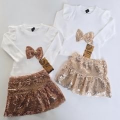 Canöz kids payetli etekli takım