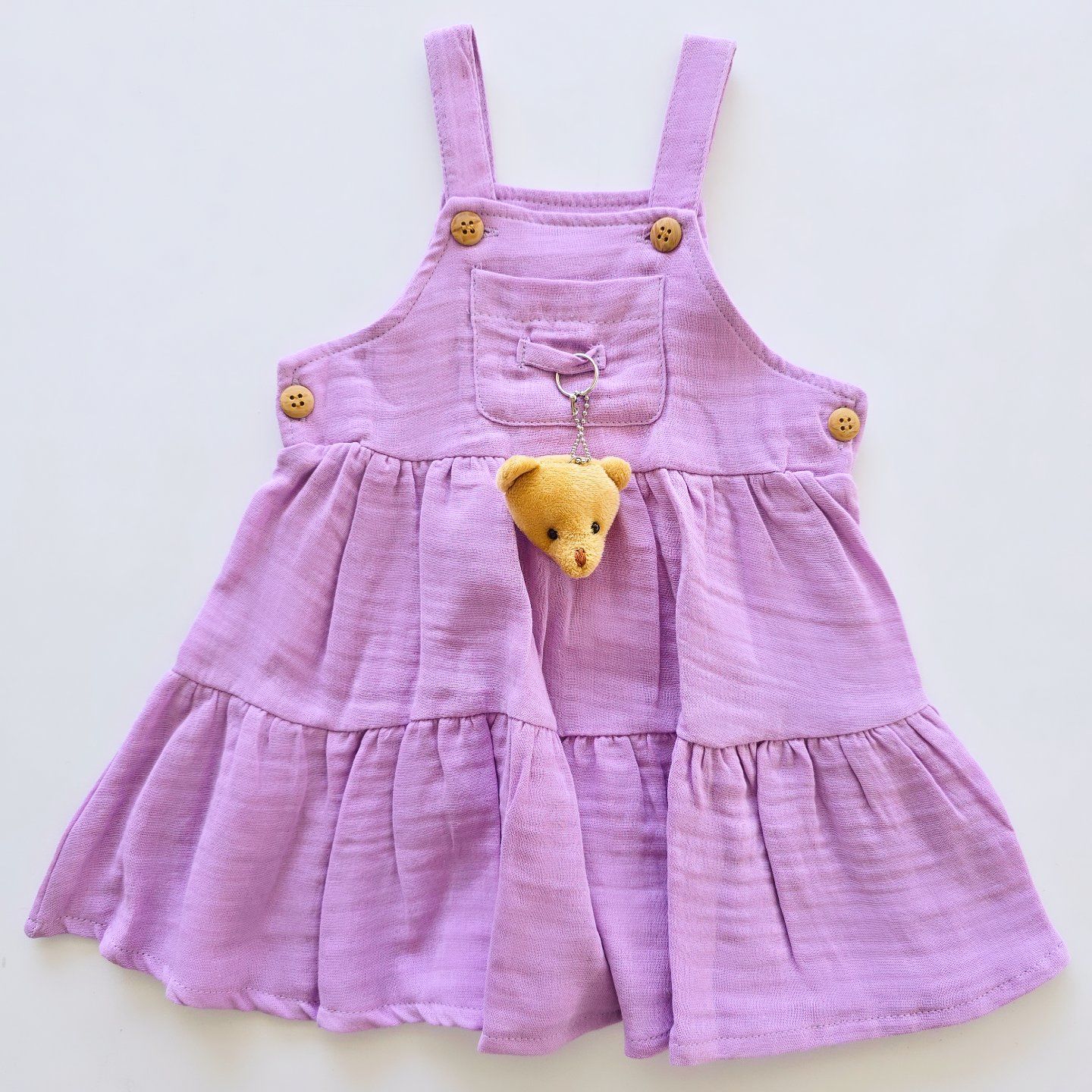 Tuffy baby ayıcıklı müslin elbise