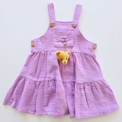Tuffy baby ayıcıklı müslin elbise