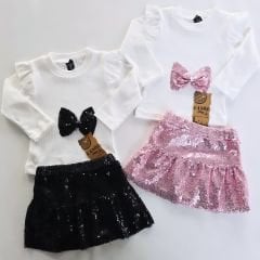 Canöz kids payetli etekli takım