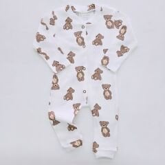 Seçkin baby ayıcıklı fitilli tulum 0-3 ay